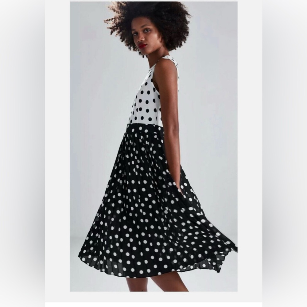 Zara new without tags polka dot dress xs - Picture 2 of 14